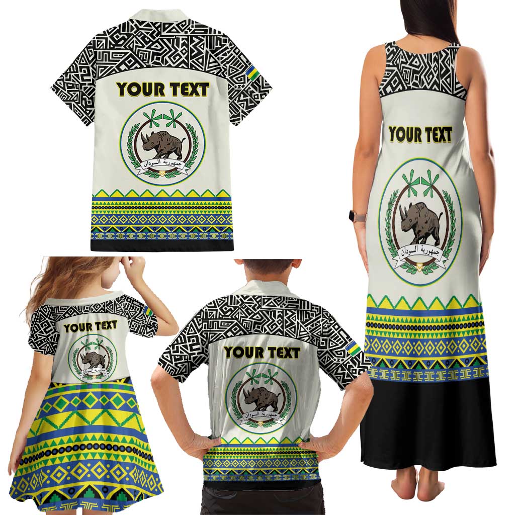 Personalized Sudan 1956-1970 Family Matching Tank Maxi Dress and Hawaiian Shirt With African Pattern - Wonder Print Shop