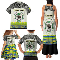 Personalized Sudan 1956-1970 Family Matching Tank Maxi Dress and Hawaiian Shirt With African Pattern - Wonder Print Shop