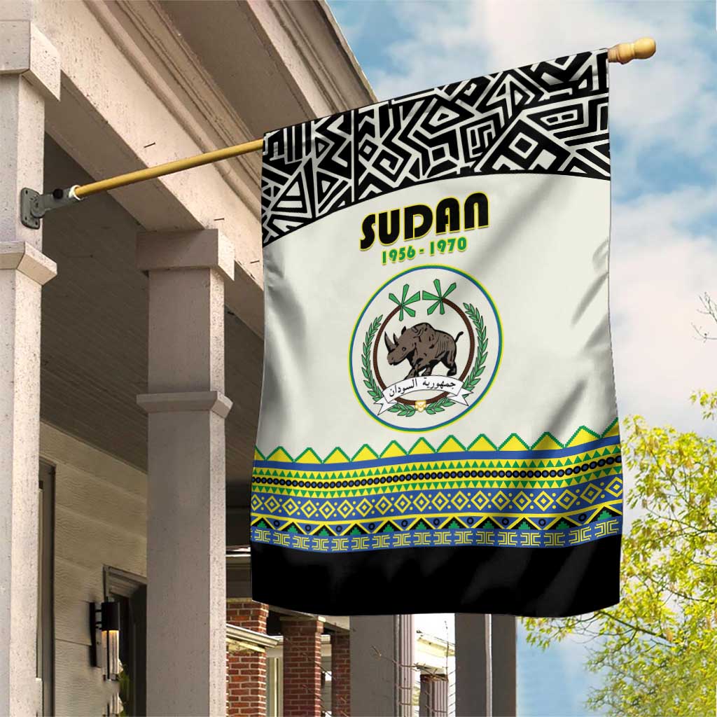 Sudan 1956-1970 Garden Flag With African Pattern - Wonder Print Shop