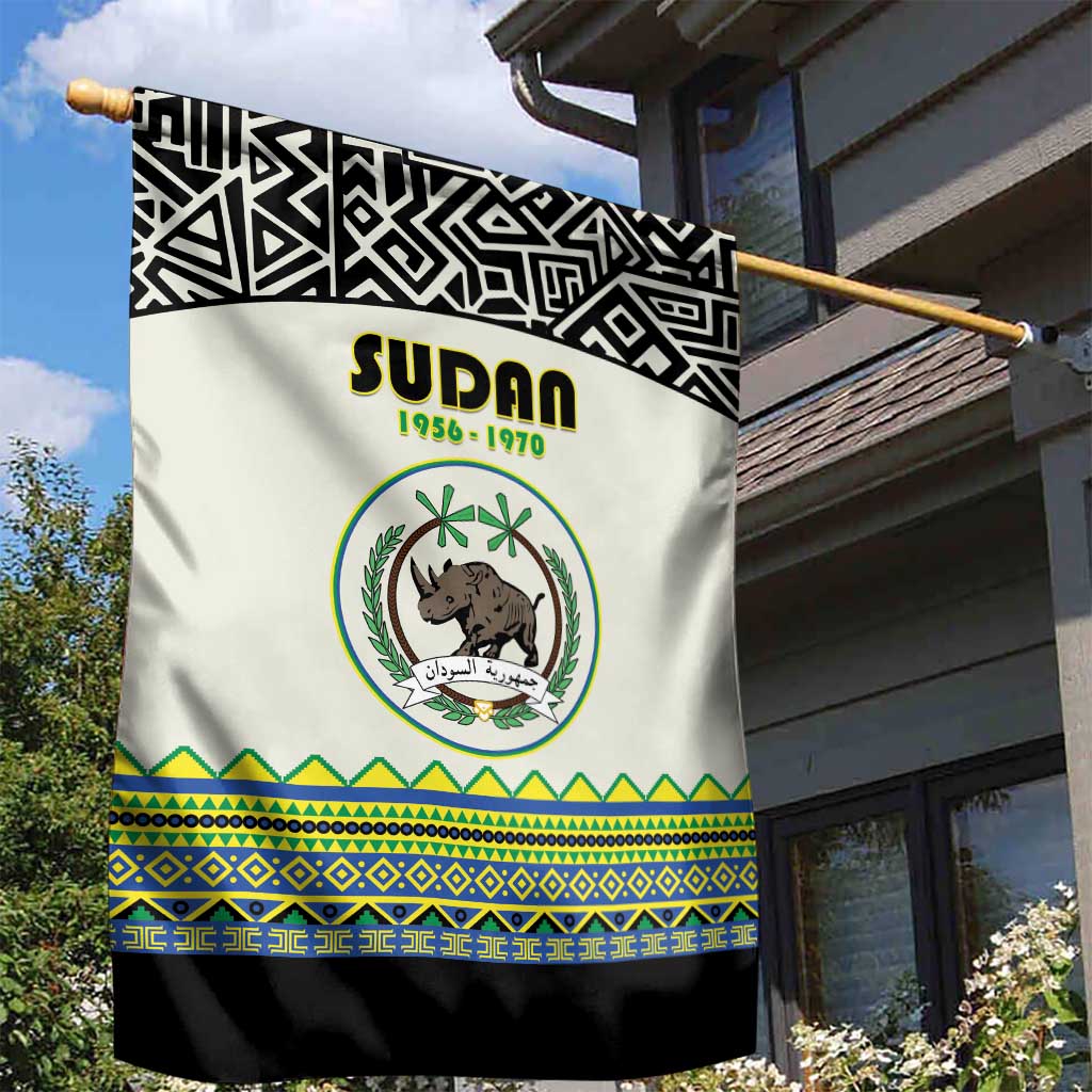 Sudan 1956-1970 Garden Flag With African Pattern - Wonder Print Shop