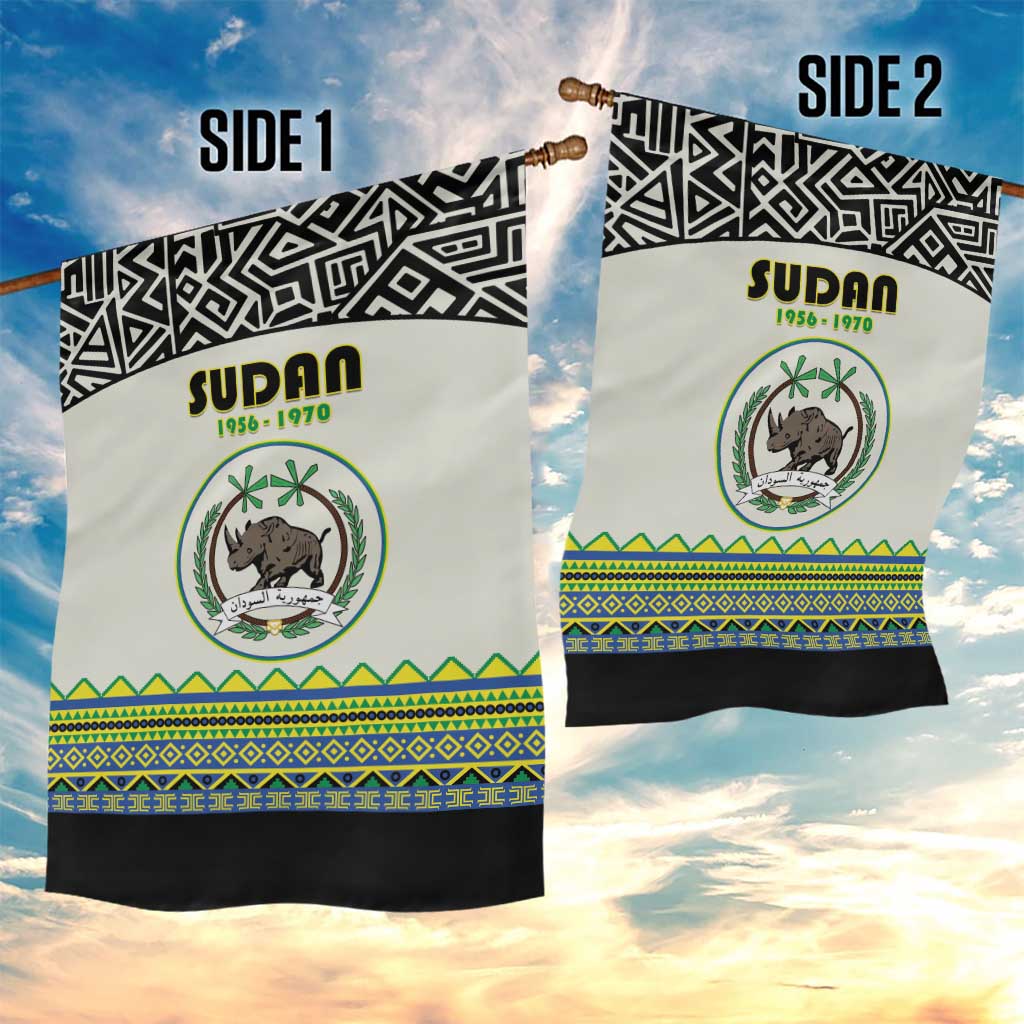 Sudan 1956-1970 Garden Flag With African Pattern - Wonder Print Shop
