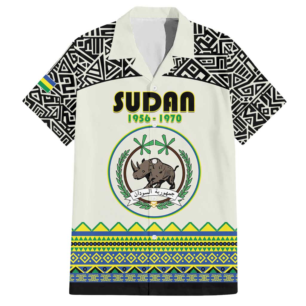 Personalized Sudan 1956-1970 Hawaiian Shirt With African Pattern - Wonder Print Shop