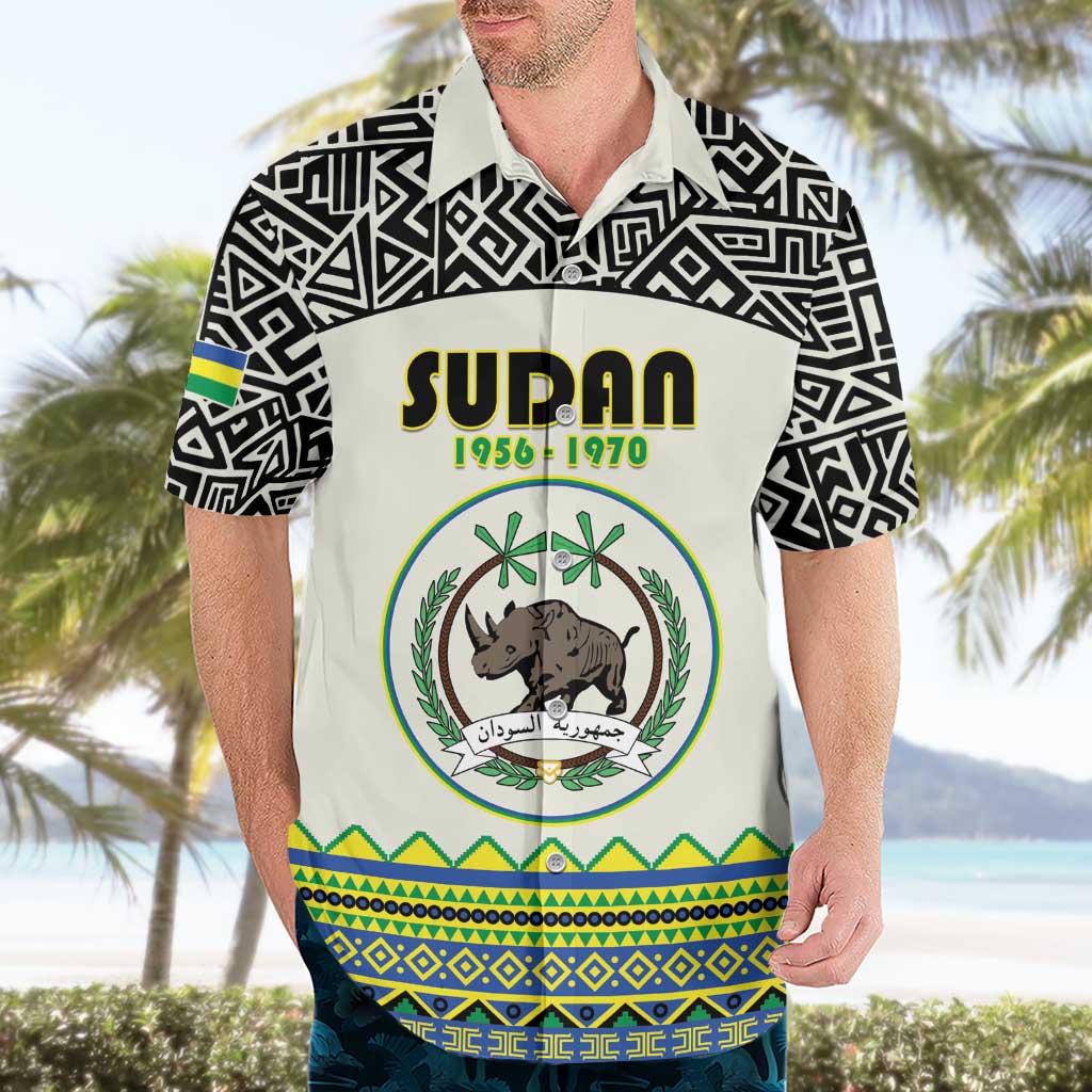 Personalized Sudan 1956-1970 Hawaiian Shirt With African Pattern - Wonder Print Shop