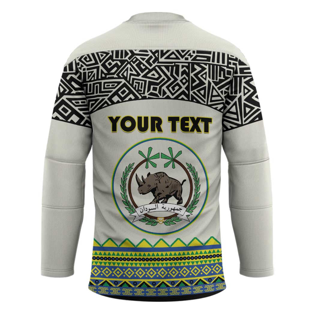 Personalized Sudan 1956-1970 Hockey Jersey With African Pattern - Wonder Print Shop
