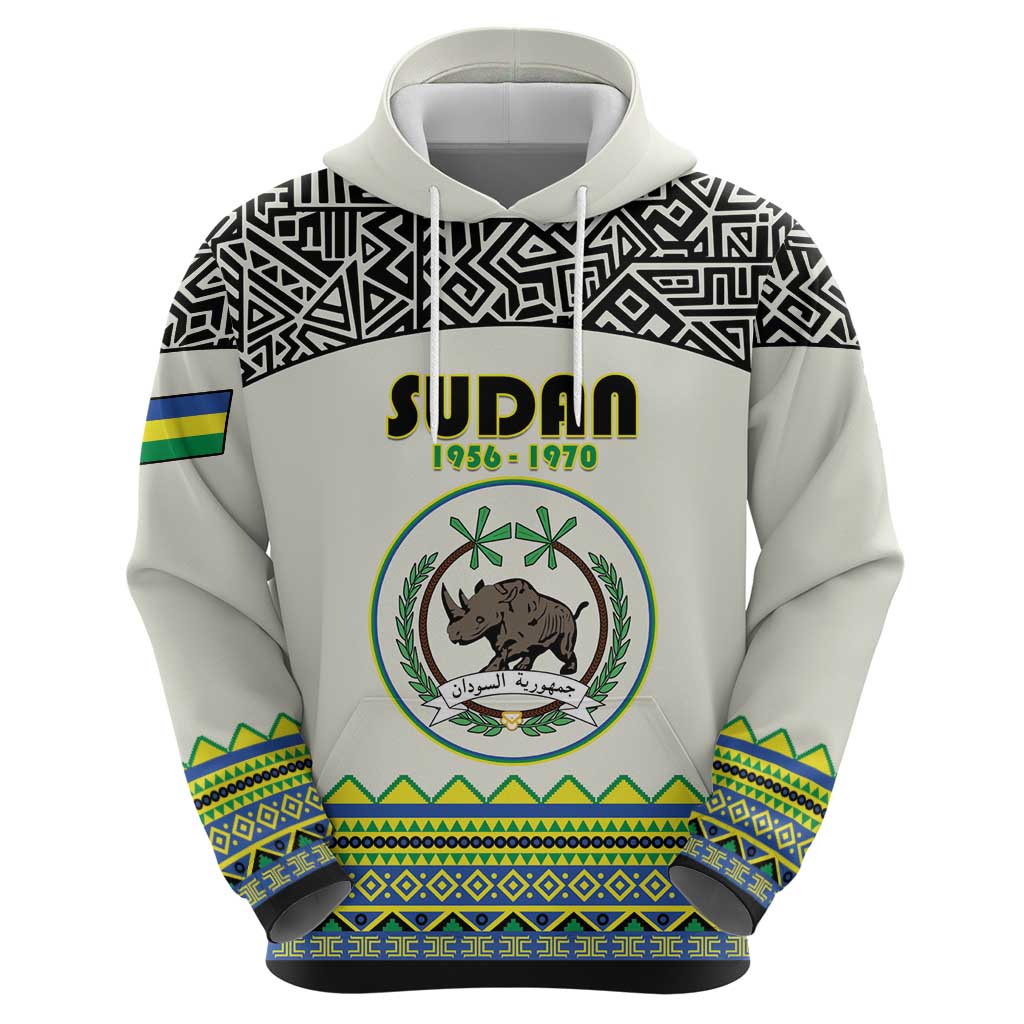 Personalized Sudan 1956-1970 Hoodie With African Pattern - Wonder Print Shop