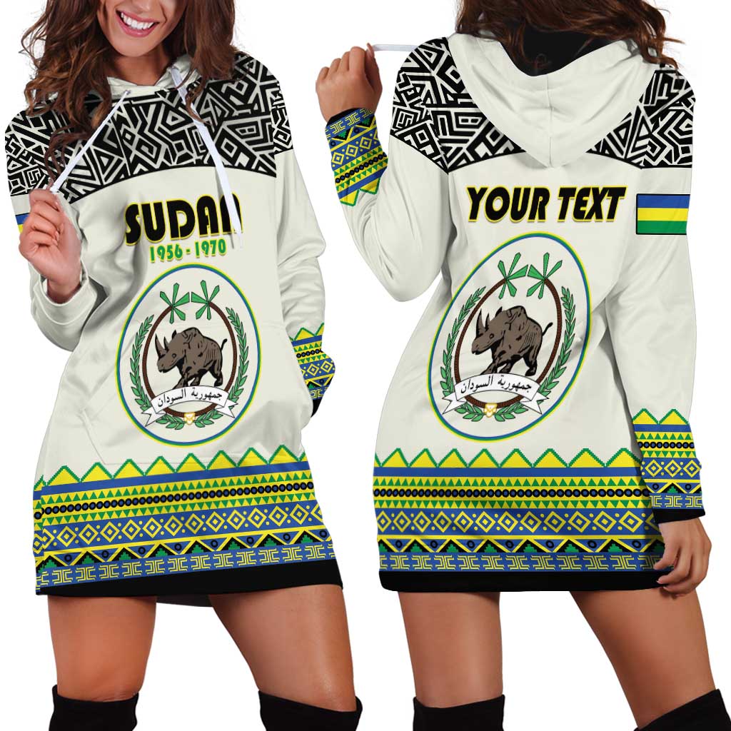 Personalized Sudan 1956-1970 Hoodie Dress With African Pattern - Wonder Print Shop