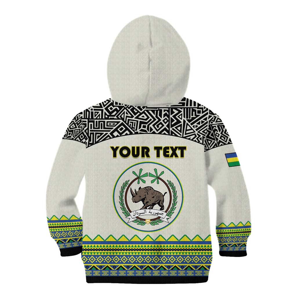 Personalized Sudan 1956-1970 Kid Hoodie With African Pattern - Wonder Print Shop