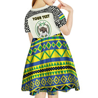 Personalized Sudan 1956-1970 Kid Short Sleeve Dress With African Pattern - Wonder Print Shop