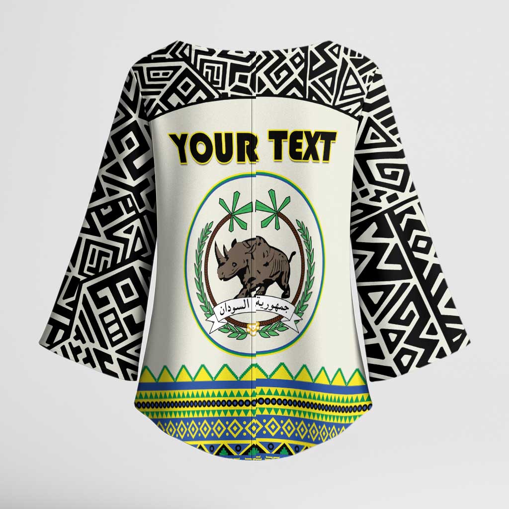 Personalized Sudan 1956-1970 Kimono Sleeve Blouse With African Pattern - Wonder Print Shop