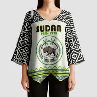 Personalized Sudan 1956-1970 Kimono Sleeve Blouse With African Pattern - Wonder Print Shop