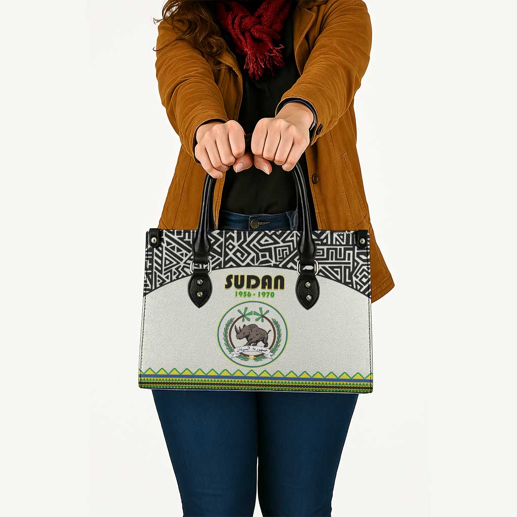 Sudan 1956-1970 Leather Bag With African Pattern - Wonder Print Shop