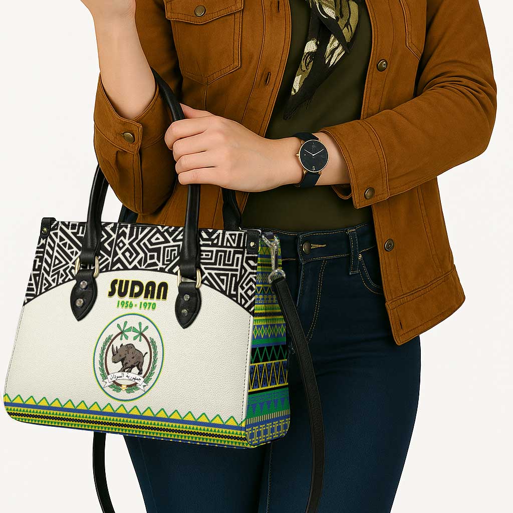 Sudan 1956-1970 Leather Bag With African Pattern - Wonder Print Shop
