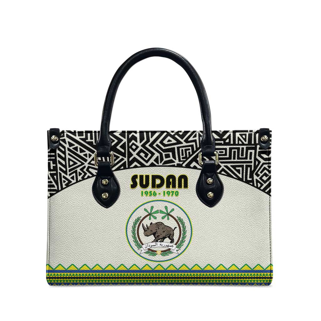 Sudan 1956-1970 Leather Bag With African Pattern - Wonder Print Shop