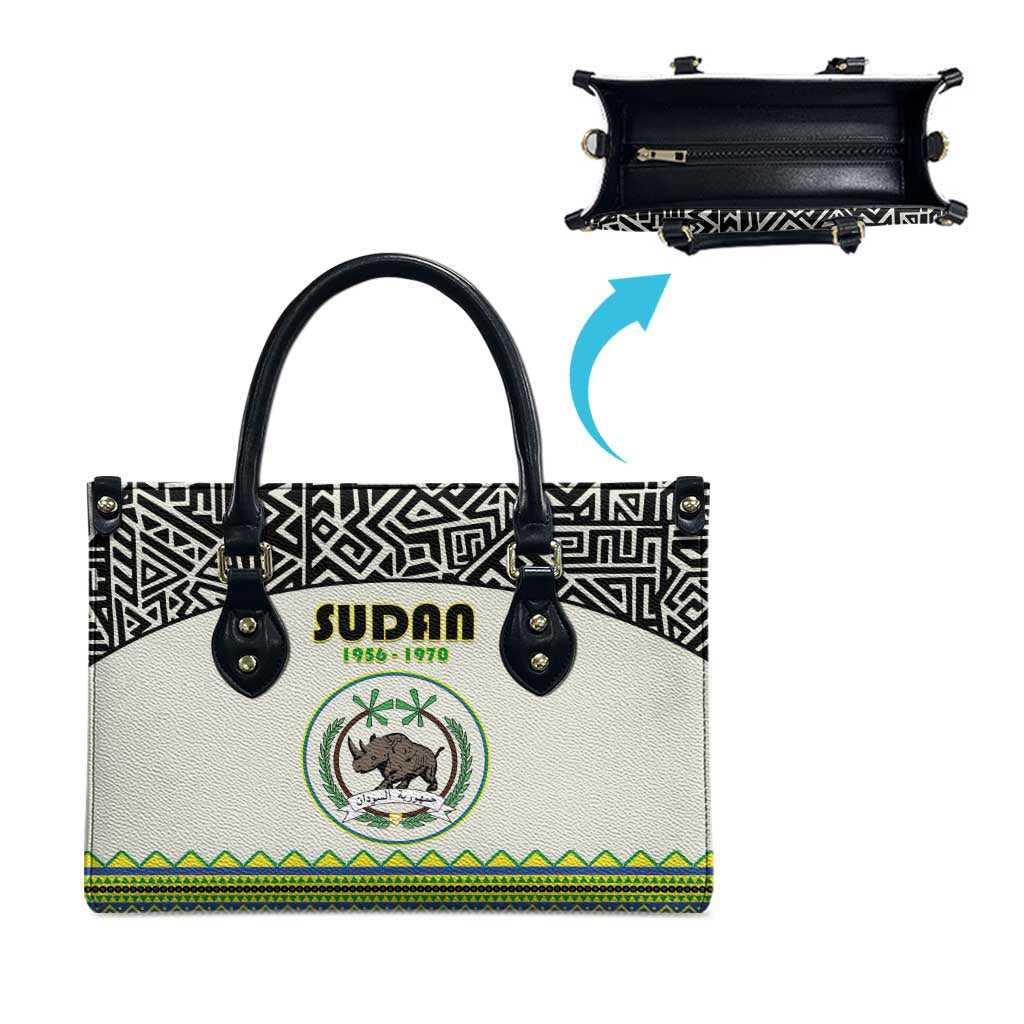 Sudan 1956-1970 Leather Bag With African Pattern - Wonder Print Shop