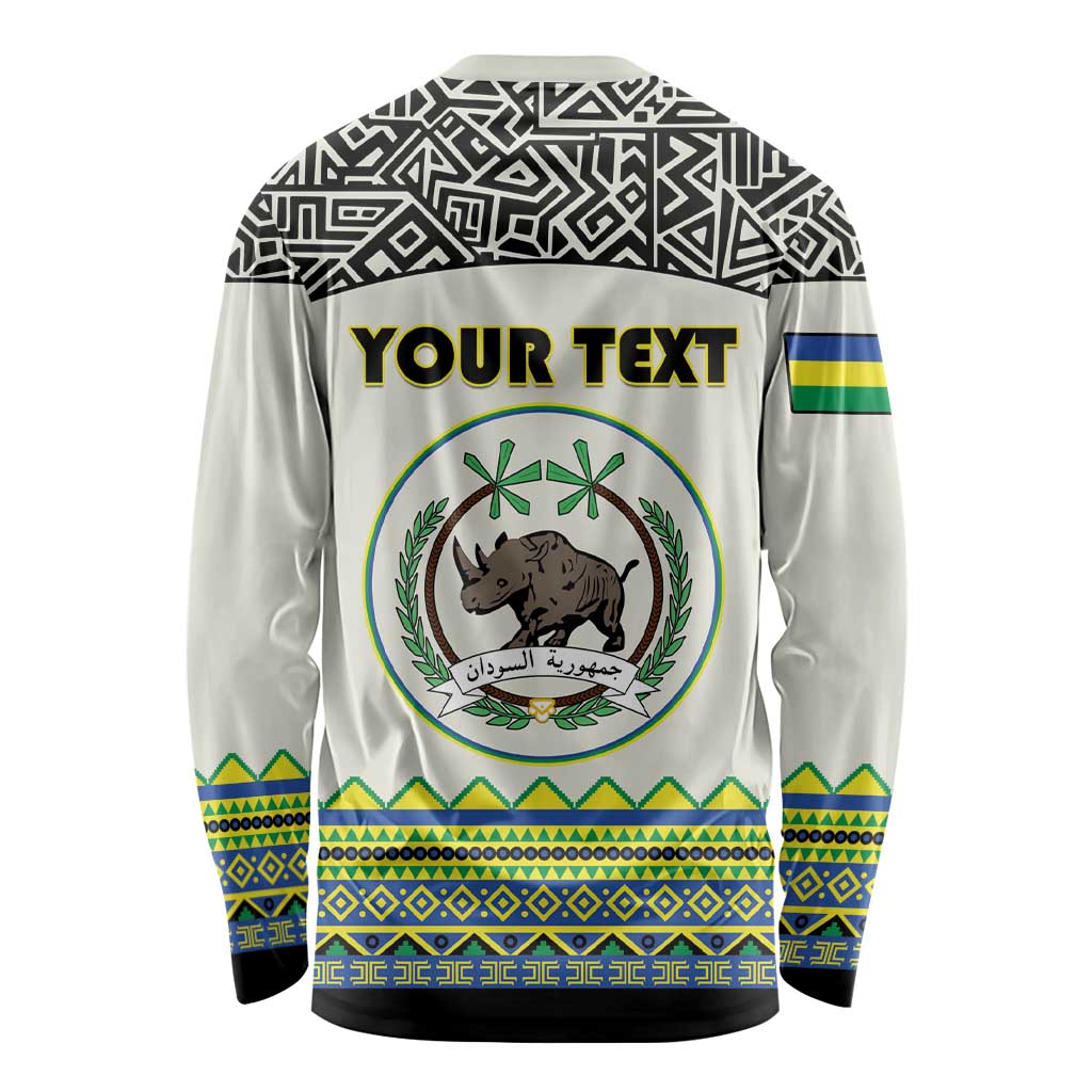 Personalized Sudan 1956-1970 Long Sleeve Shirt With African Pattern - Wonder Print Shop