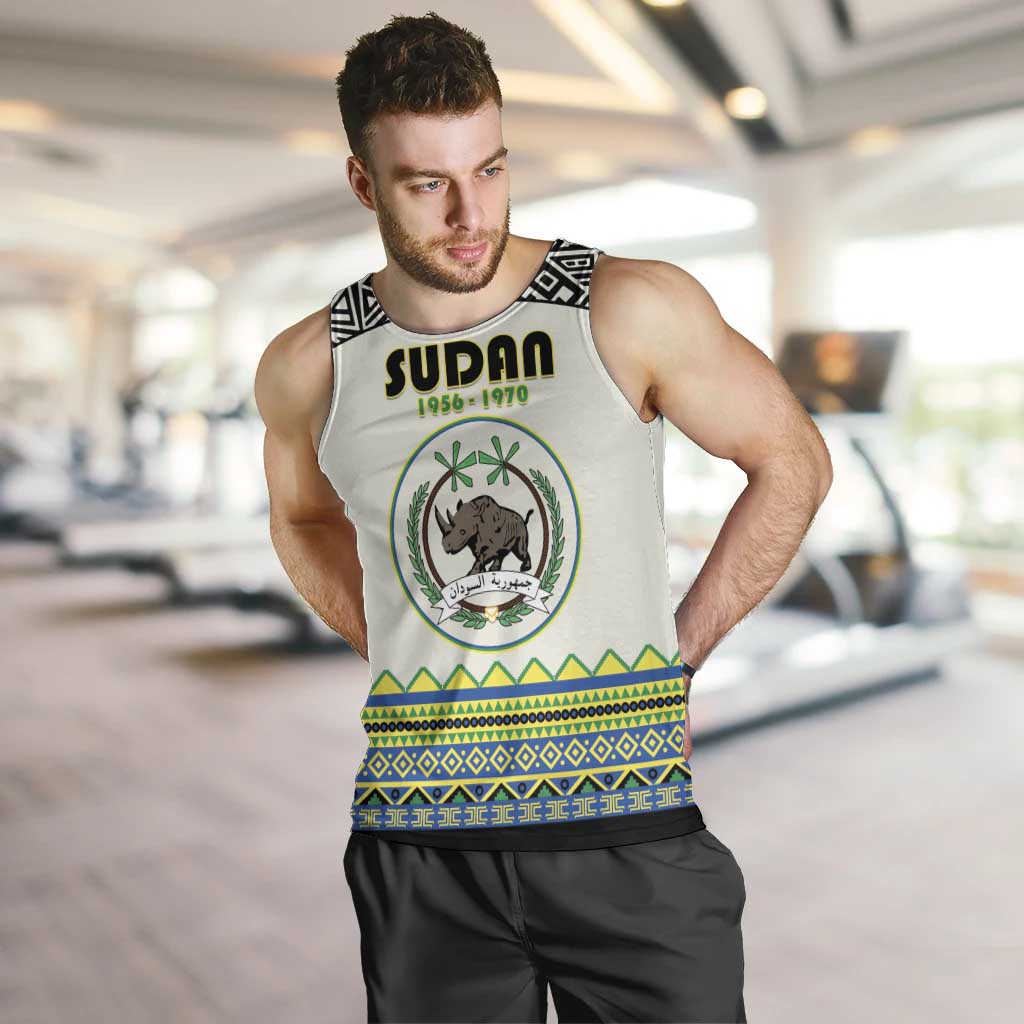 Personalized Sudan 1956-1970 Men Tank Top With African Pattern - Wonder Print Shop