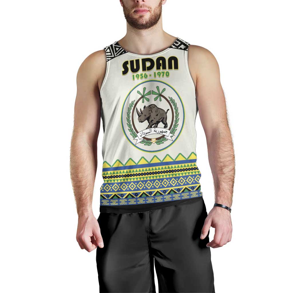Personalized Sudan 1956-1970 Men Tank Top With African Pattern - Wonder Print Shop