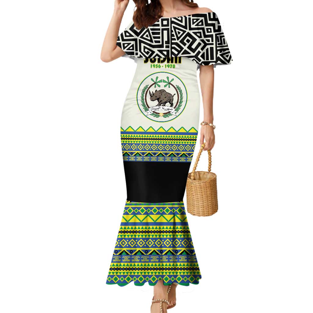 Personalized Sudan 1956-1970 Mermaid Dress With African Pattern - Wonder Print Shop