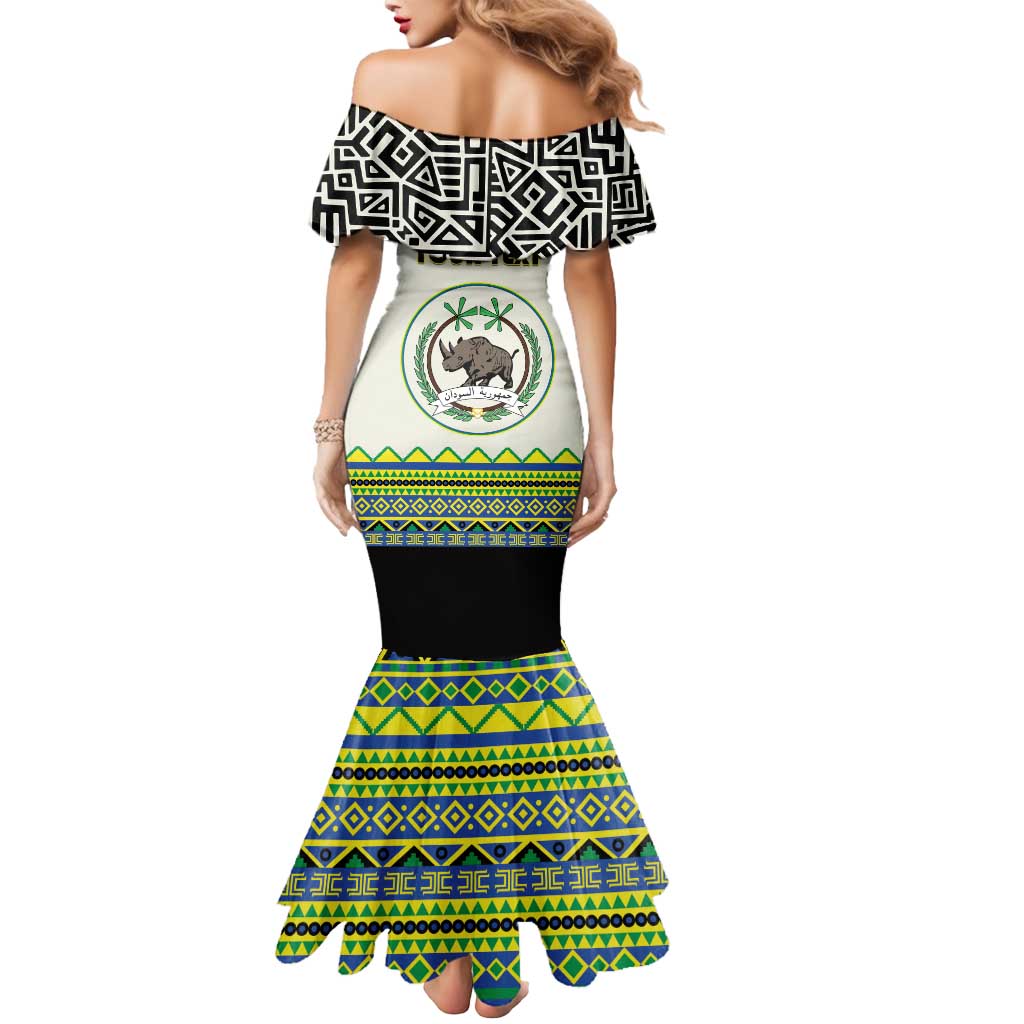 Personalized Sudan 1956-1970 Mermaid Dress With African Pattern - Wonder Print Shop