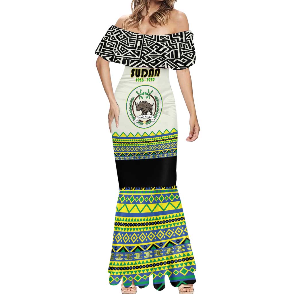 Personalized Sudan 1956-1970 Mermaid Dress With African Pattern - Wonder Print Shop