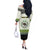 Personalized Sudan 1956-1970 Off The Shoulder Long Sleeve Dress With African Pattern - Wonder Print Shop
