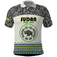 Personalized Sudan 1956-1970 Polo Shirt With African Pattern - Wonder Print Shop