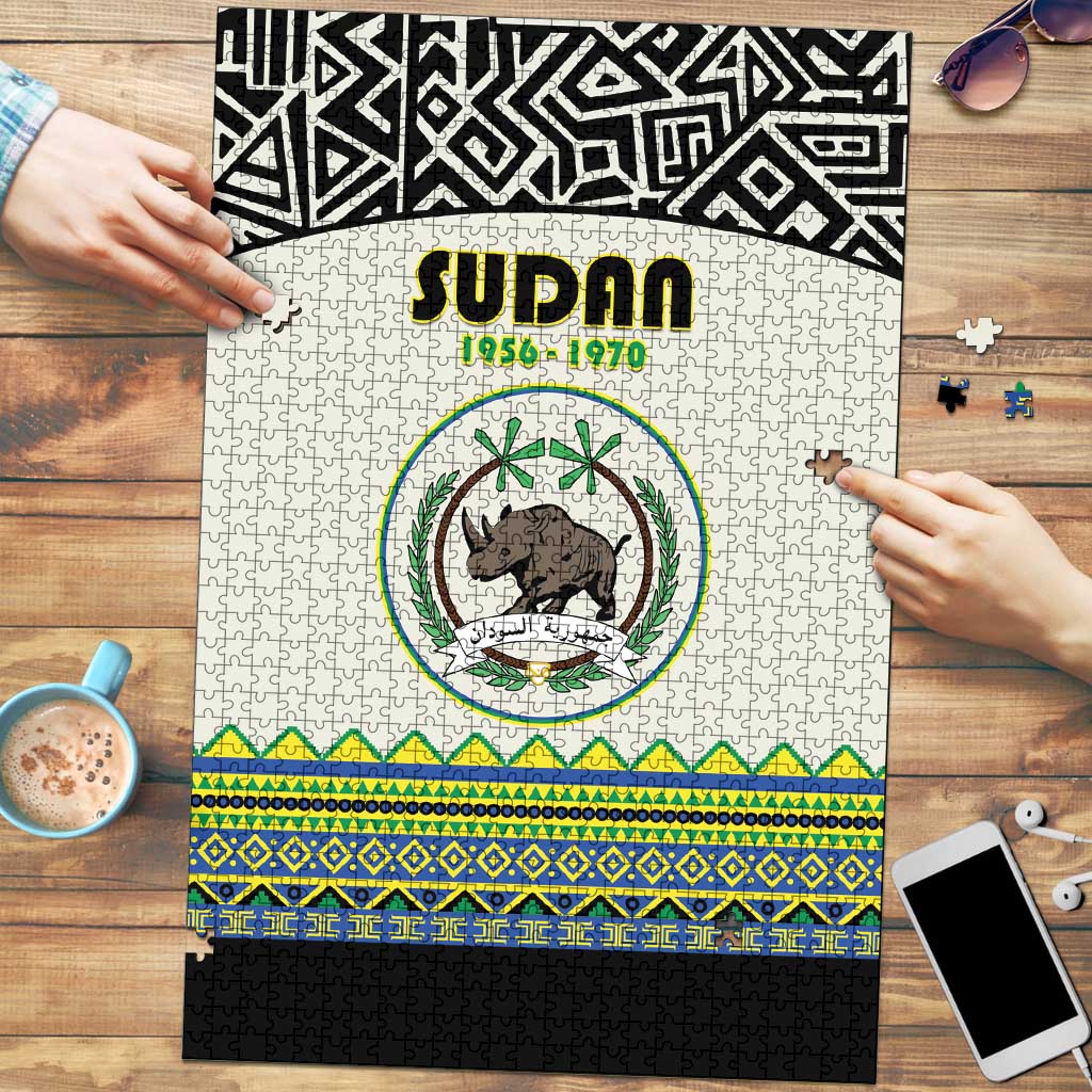 Sudan 1956-1970 Puzzle With African Pattern - Wonder Print Shop