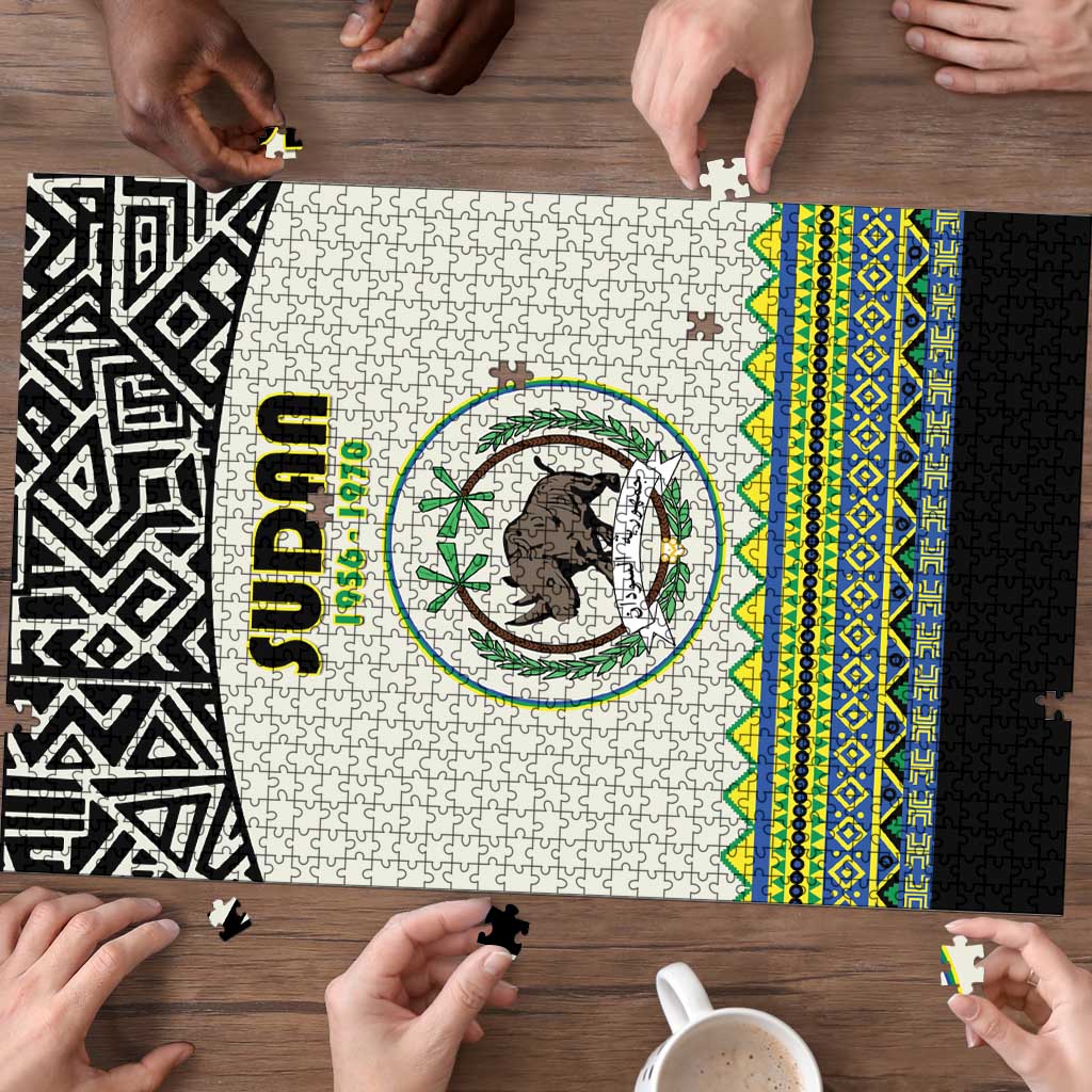 Sudan 1956-1970 Puzzle With African Pattern - Wonder Print Shop