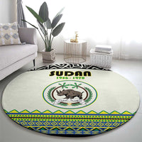 Sudan 1956-1970 Round Carpet With African Pattern - Wonder Print Shop