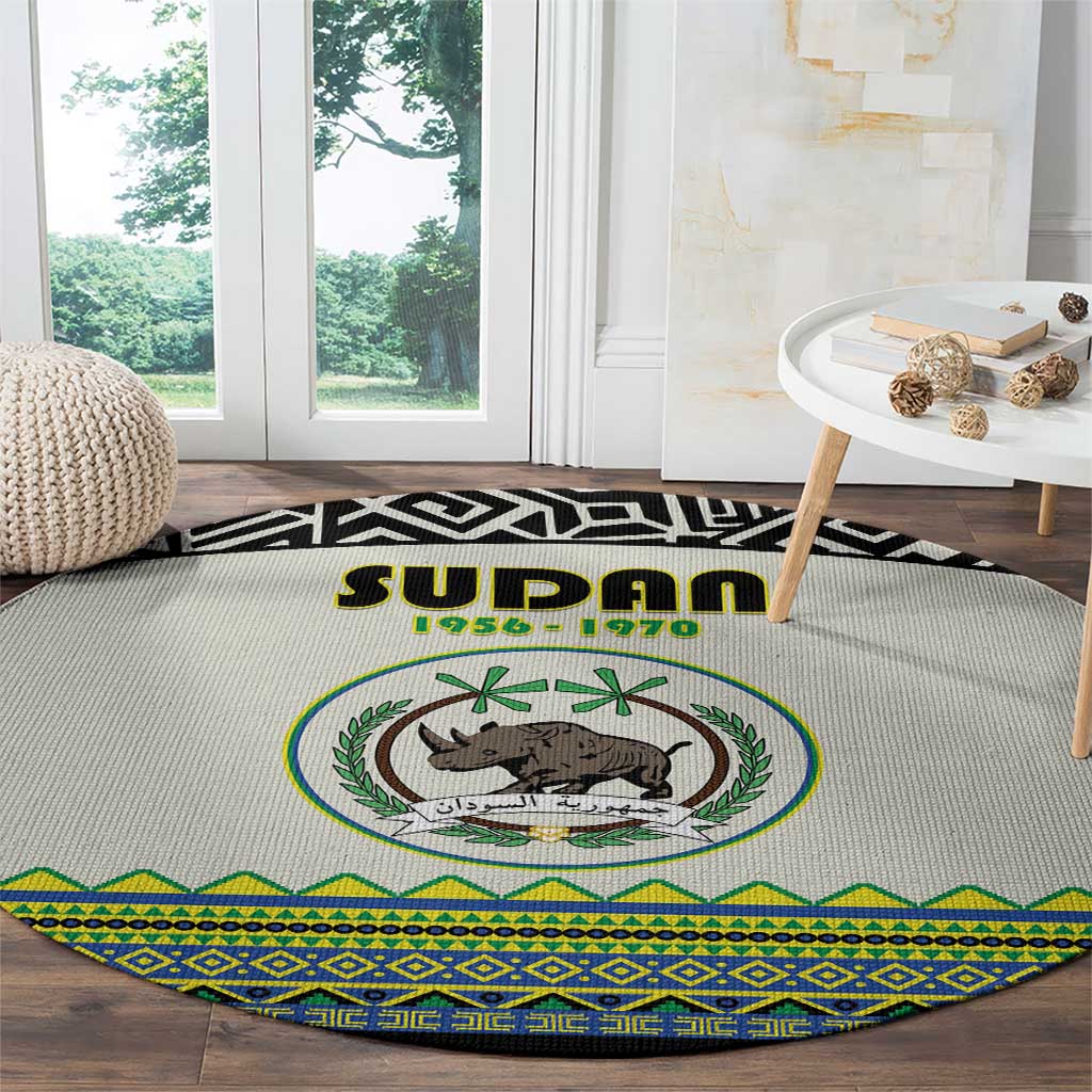 Sudan 1956-1970 Round Carpet With African Pattern - Wonder Print Shop