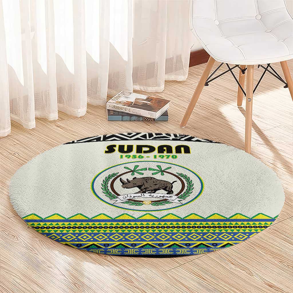 Sudan 1956-1970 Round Carpet With African Pattern - Wonder Print Shop