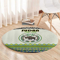 Sudan 1956-1970 Round Carpet With African Pattern - Wonder Print Shop