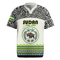 Personalized Sudan 1956-1970 Rugby Jersey With African Pattern - Wonder Print Shop