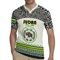 Personalized Sudan 1956-1970 Rugby Jersey With African Pattern - Wonder Print Shop