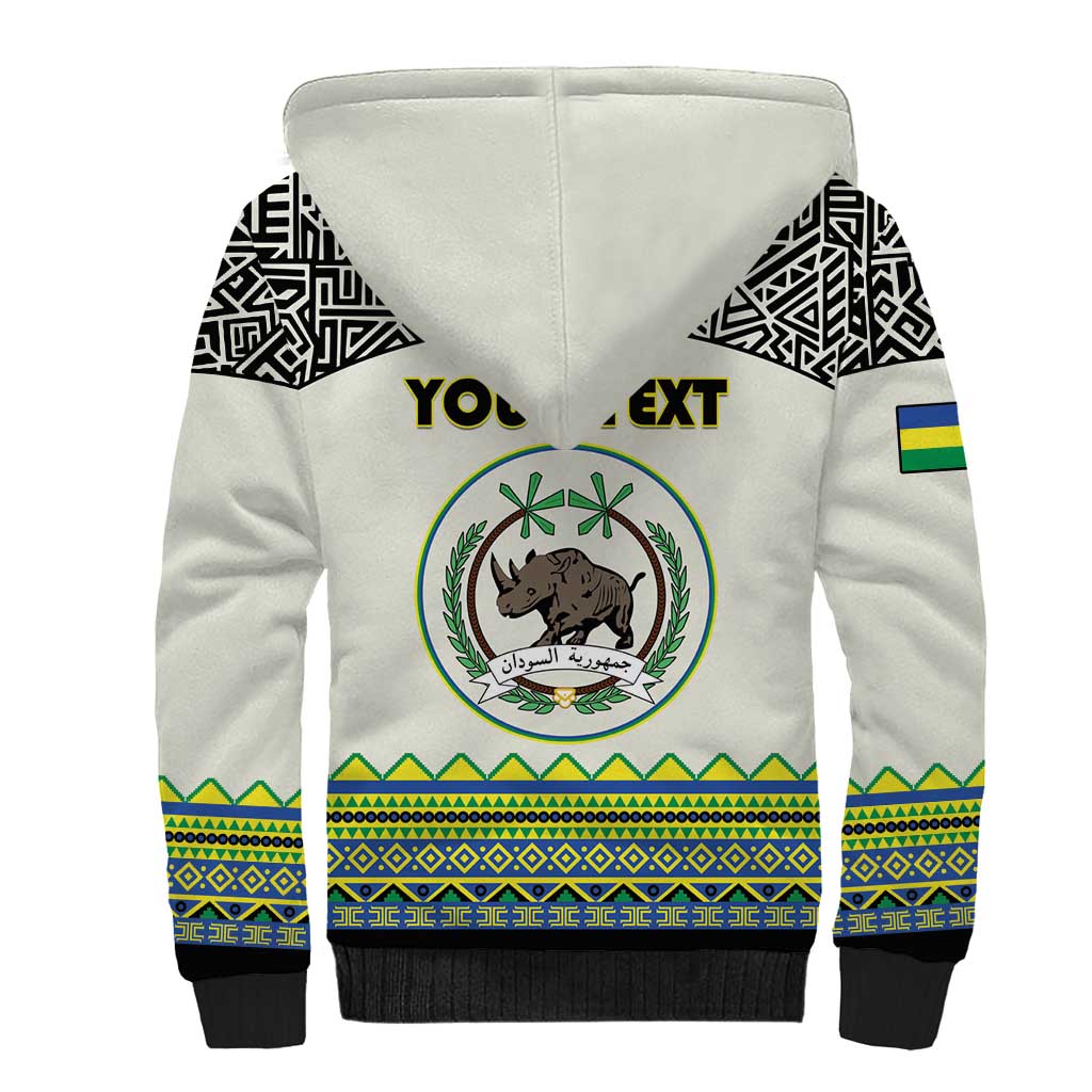 Personalized Sudan 1956-1970 Sherpa Hoodie With African Pattern - Wonder Print Shop