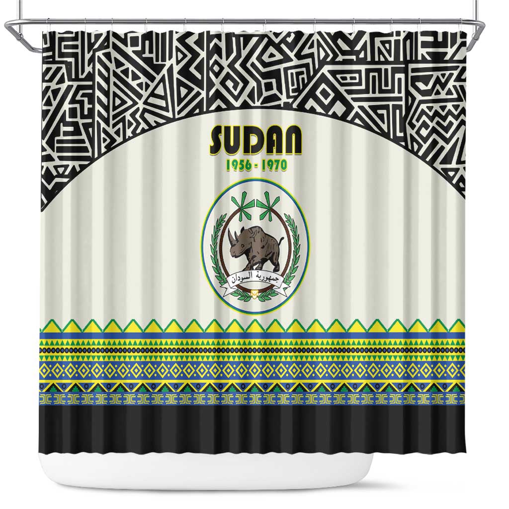 Sudan 1956-1970 Shower Curtain With African Pattern - Wonder Print Shop