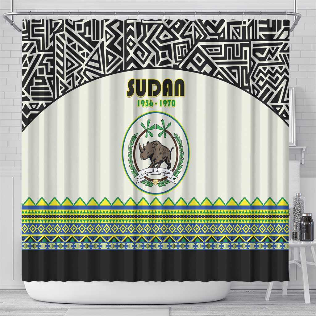 Sudan 1956-1970 Shower Curtain With African Pattern - Wonder Print Shop