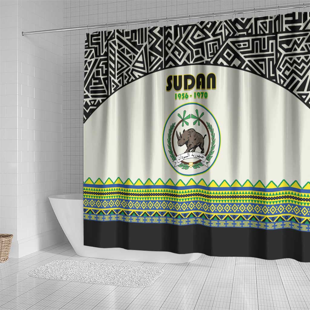 Sudan 1956-1970 Shower Curtain With African Pattern - Wonder Print Shop