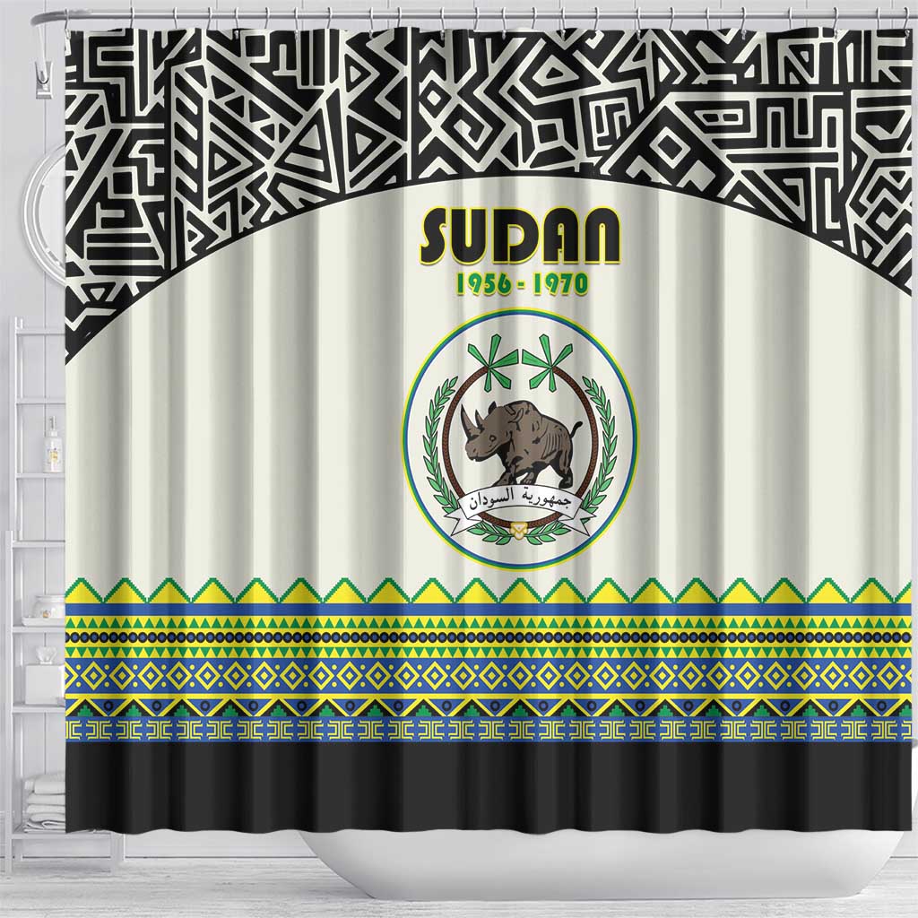 Sudan 1956-1970 Shower Curtain With African Pattern - Wonder Print Shop