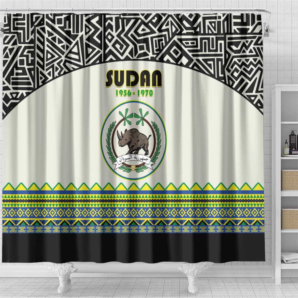Sudan 1956-1970 Shower Curtain With African Pattern - Wonder Print Shop