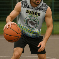Personalized Sudan 1956-1970 Sleeveless Hoodie With African Pattern - Wonder Print Shop