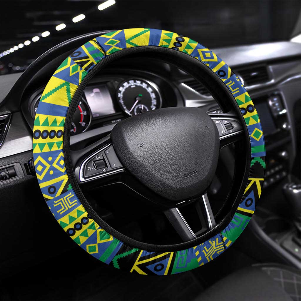 Sudan 1956-1970 Steering Wheel Cover With African Pattern - Wonder Print Shop