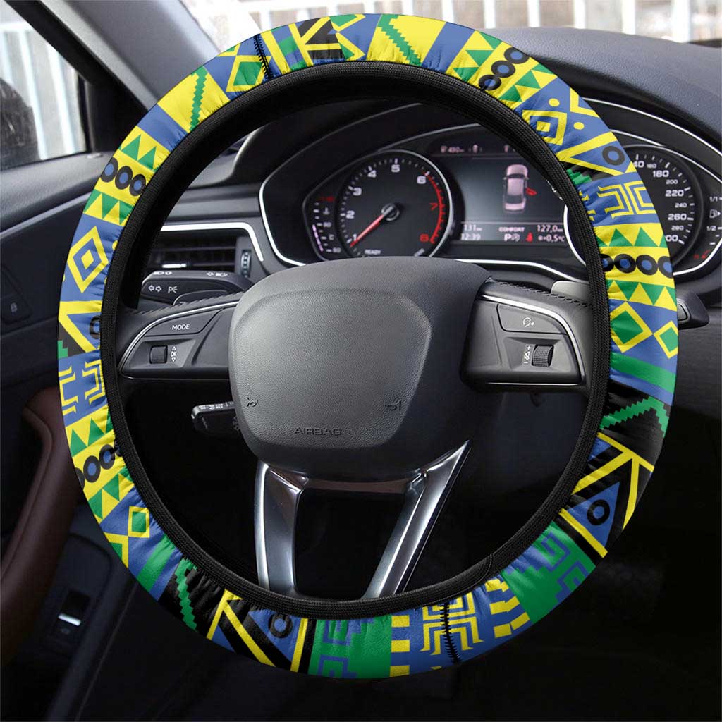 Sudan 1956-1970 Steering Wheel Cover With African Pattern - Wonder Print Shop