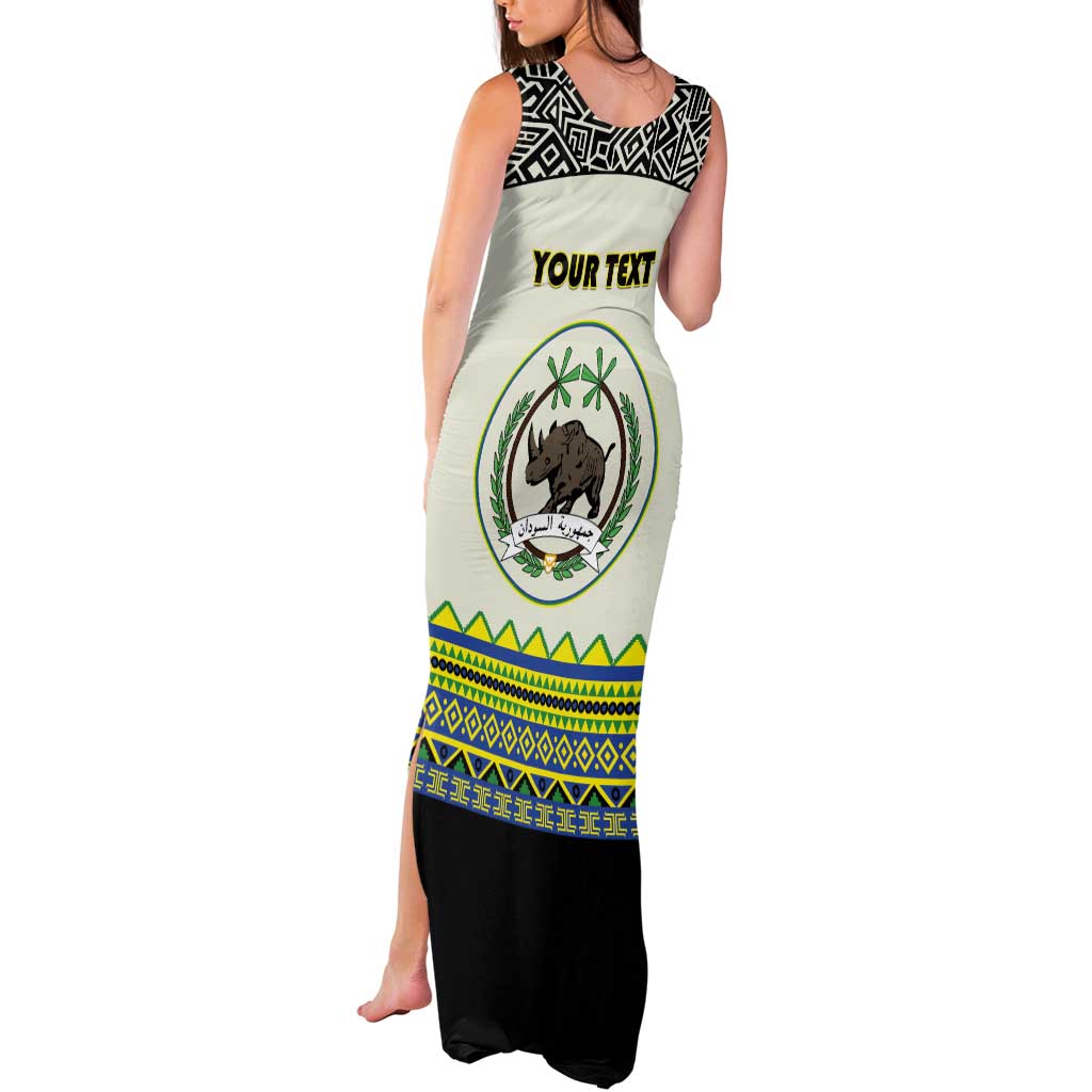 Personalized Sudan 1956-1970 Tank Maxi Dress With African Pattern - Wonder Print Shop