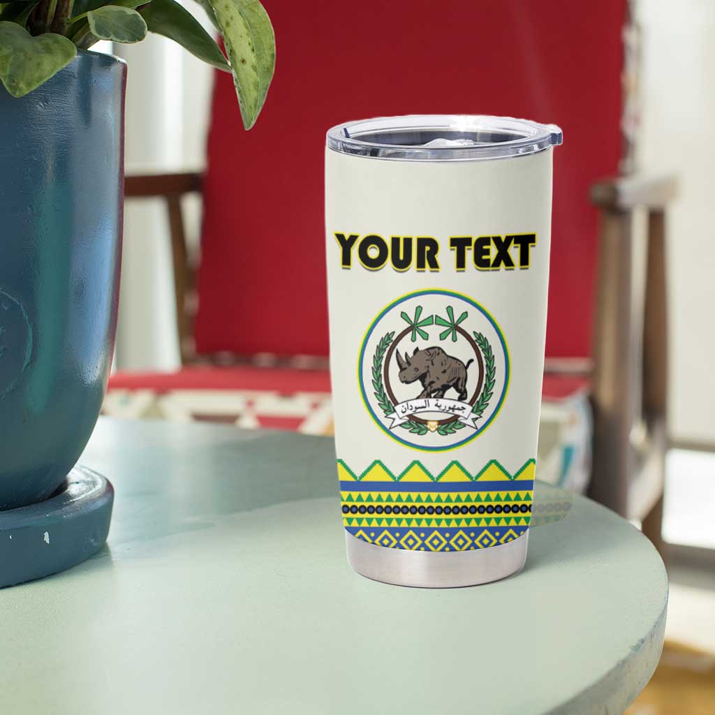 Personalized Sudan 1956-1970 Tumbler Cup With African Pattern - Wonder Print Shop