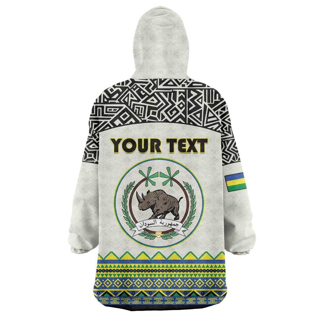 Personalized Sudan 1956-1970 Wearable Blanket Hoodie With African Pattern - Wonder Print Shop