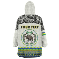 Personalized Sudan 1956-1970 Wearable Blanket Hoodie With African Pattern - Wonder Print Shop