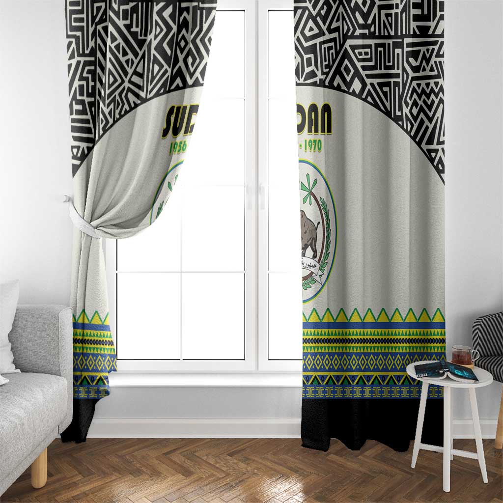 Sudan 1956-1970 Window Curtain With African Pattern - Wonder Print Shop