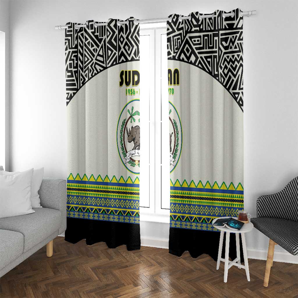 Sudan 1956-1970 Window Curtain With African Pattern - Wonder Print Shop