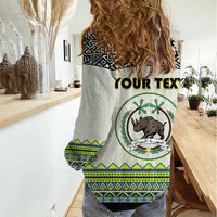 Personalized Sudan 1956-1970 Women Casual Shirt With African Pattern - Wonder Print Shop